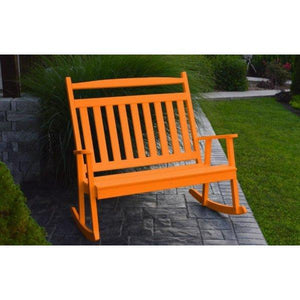 A & L Furniture Poly Classic Double Rocker Orange