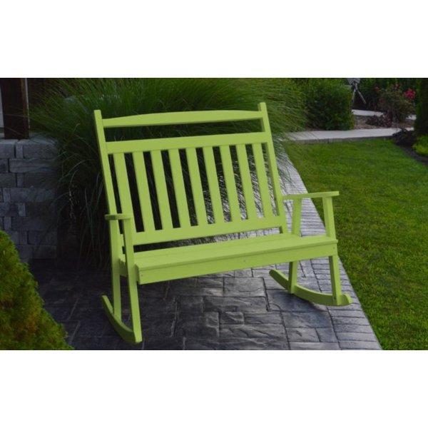 A &amp; L Furniture Poly Classic Double Rocker Tropical-Lime