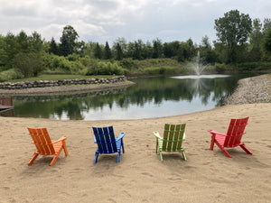 Poly Hampton Folding Adirondack Chair w/2 Cupholders Adirondack