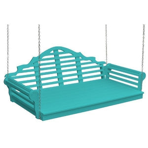 Poly Marlboro Swingbed Porch Swing Beds 75" / Aruba Blue