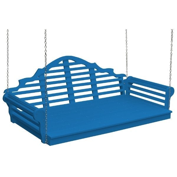 Poly Marlboro Swingbed Porch Swing Beds 75&quot; / Blue