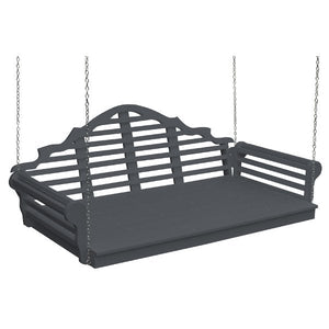 Poly Marlboro Swingbed Porch Swing Beds 75" / Dark Gray