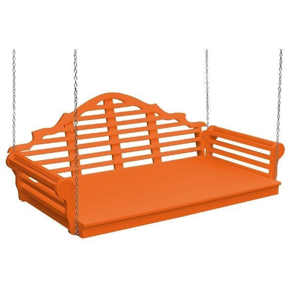 Poly Marlboro Swingbed Porch Swing Beds 75&quot; / Orange