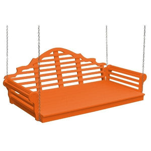 Poly Marlboro Swingbed Porch Swing Beds 75" / Orange