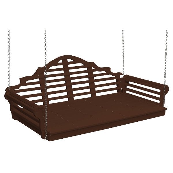Poly Marlboro Swingbed Porch Swing Beds 75&quot; / Tudor Brown