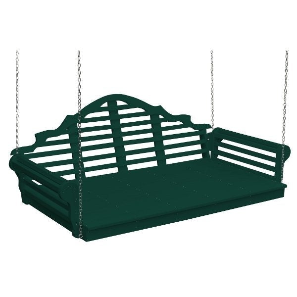 Poly Marlboro Swingbed Porch Swing Beds 75&quot; / Turf Green