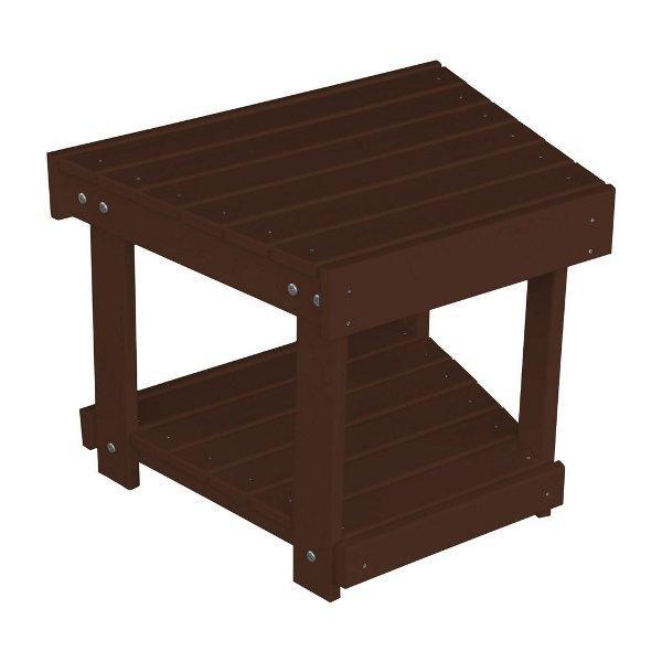 A &amp; L Furniture Poly New Hope Bench/Side Table Tudor Brown