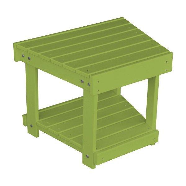 A &amp; L Furniture Poly New Hope Bench/Side Table Tropical-Lime