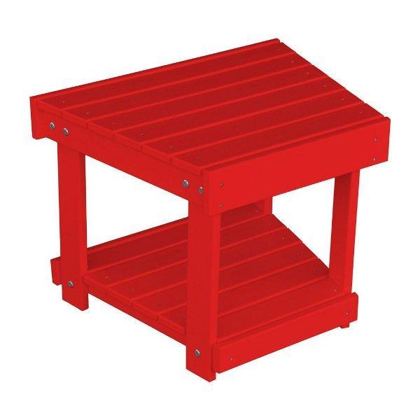 A &amp; L Furniture Poly New Hope Bench/Side Table Bright-Red