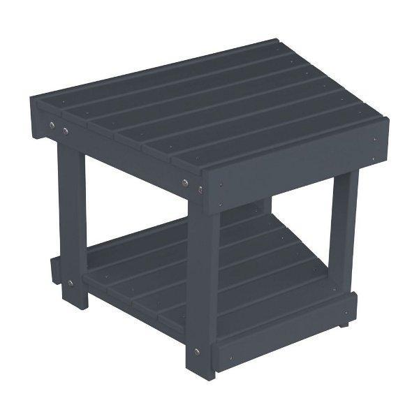 A &amp; L Furniture Poly New Hope Bench/Side Table Dark Gray