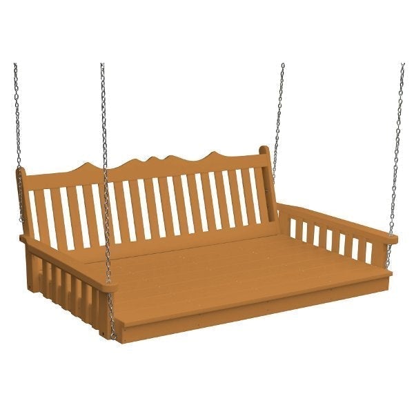 Poly Royal English Swingbed Porch Swing Beds 6ft / Cedar