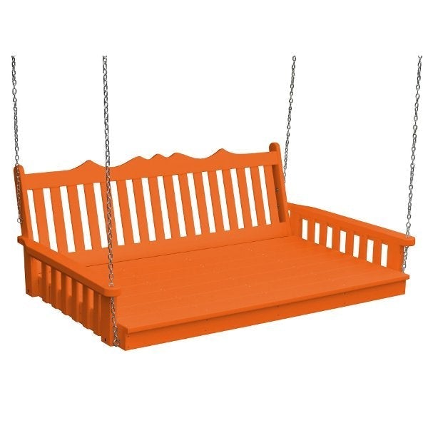 Poly Royal English Swingbed Porch Swing Beds 6ft / Orange