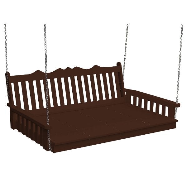 Poly Royal English Swingbed Porch Swing Beds 6ft / Tudor Brown