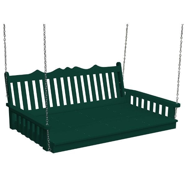 Poly Royal English Swingbed Porch Swing Beds 6ft / Turf Green