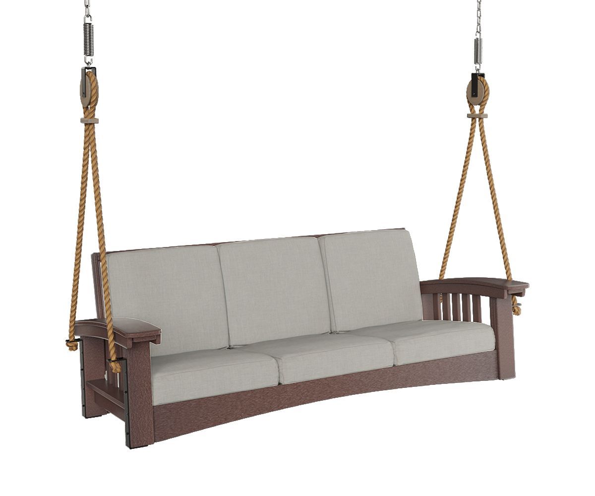 Poly Sofa Rope Swing Porch Swing Brown / Cast Ash