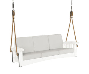 Poly Sofa Rope Swing Porch Swing White / Canvas Natural