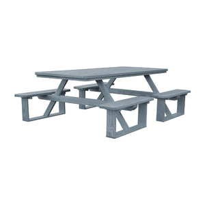 Pressure Treated Pine 8ft Walk-In Table Picnic Table