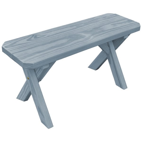 Pressure Treated Pine Crossleg Bench Picnic Benches 3ft / Gray Stain