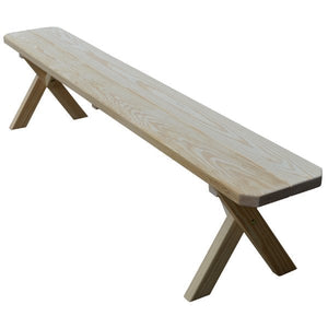 Pressure Treated Pine Crossleg Bench Picnic Benches 6ft / Unfinished