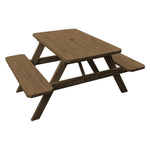 Pressure Treated Pine Picnic Table with Attached Benches Picnic Table