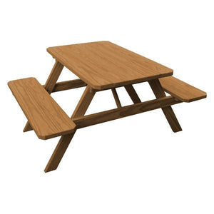 Pressure Treated Pine Picnic Table with Attached Benches Picnic Table