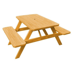 Pressure Treated Pine Picnic Table with Attached Benches Picnic Table