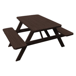 Pressure Treated Pine Picnic Table with Attached Benches Picnic Table