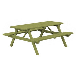 Pressure Treated Pine Picnic Table with Attached Benches Picnic Table