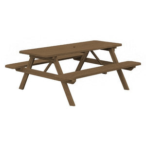 Pressure Treated Pine Picnic Table with Attached Benches Picnic Table