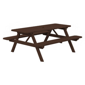 Pressure Treated Pine Picnic Table with Attached Benches Picnic Table
