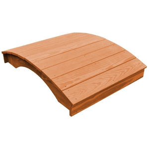 Pressure Treated Pine Plank Garden Bridge Garden Bridge 3' x 4' / Cedar Stain
