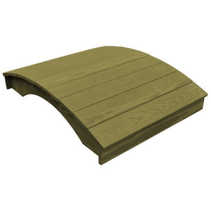 Pressure Treated Pine Plank Garden Bridge Garden Bridge 3' x 4' / Linden Leaf Stain