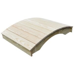 Pressure Treated Pine Plank Garden Bridge Garden Bridge 3' x 4' / White Paint
