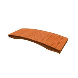 Pressure Treated Pine Plank Garden Bridge Garden Bridge 3' x 8' / Redwood Stain
