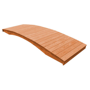 Pressure Treated Pine Plank Garden Bridge Garden Bridge 4' x 12' / Cedar Stain