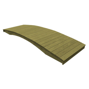 Pressure Treated Pine Plank Garden Bridge Garden Bridge 4' x 12' / Linden Leaf Stain