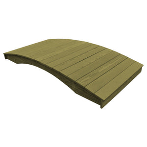 Pressure Treated Pine Plank Garden Bridge Garden Bridge 4' x 8' / Linden Leaf Stain