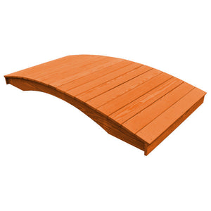 Pressure Treated Pine Plank Garden Bridge Garden Bridge 4' x 8' / Redwood Stain