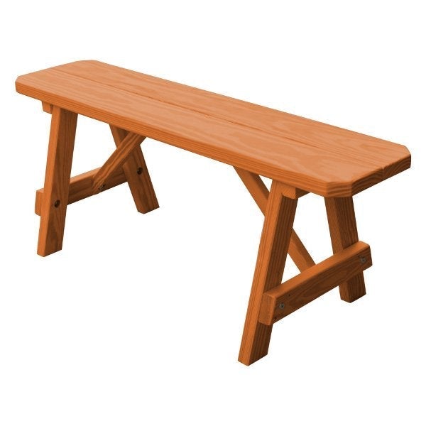 Pressure Treated Pine Traditional Bench Picnic Benches 4ft / Cedar Stain