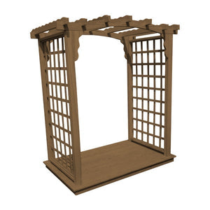 Pressure Treated Yellow Pine Cambridge Arbor & Deck Porch Swing Stand 5ft / Mushroom Stain