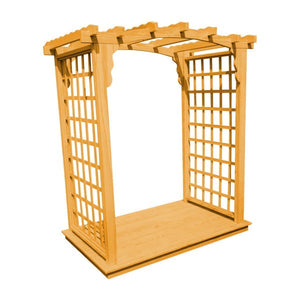 Pressure Treated Yellow Pine Cambridge Arbor & Deck Porch Swing Stand 5ft / Natural Stain