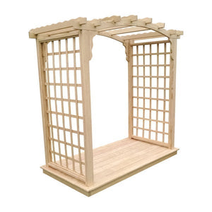 Pressure Treated Yellow Pine Cambridge Arbor & Deck Porch Swing Stand 6ft / Unfinished