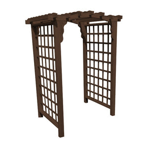 Pressure Treated Yellow Pine Cambridge Arbor Porch Swing Stand 4ft / Walnut Stain