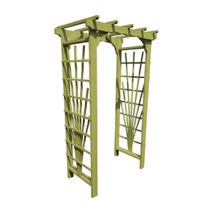 Pressure Treated Yellow Pine Concord Arbor Porch Swing Stand 3ft / Linden Leaf Stain