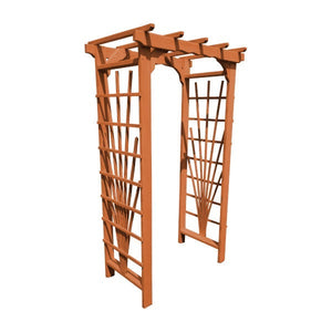 Pressure Treated Yellow Pine Concord Arbor Porch Swing Stand 3ft / Redwood Stain