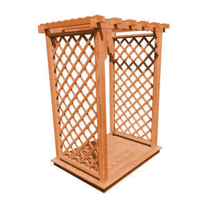 Pressure Treated Yellow Pine Covington Arbor & Deck Porch Swing Stand 4ft / Cedar Stain