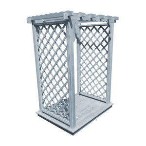 Pressure Treated Yellow Pine Covington Arbor & Deck Porch Swing Stand 4ft / Gray Stain