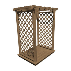 Pressure Treated Yellow Pine Covington Arbor & Deck Porch Swing Stand 4ft / Mushroom Stain