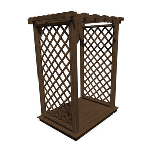 Pressure Treated Yellow Pine Covington Arbor & Deck Porch Swing Stand 4ft / Walnut Stain