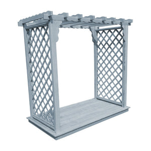 Pressure Treated Yellow Pine Covington Arbor & Deck Porch Swing Stand 6ft / Gray Stain